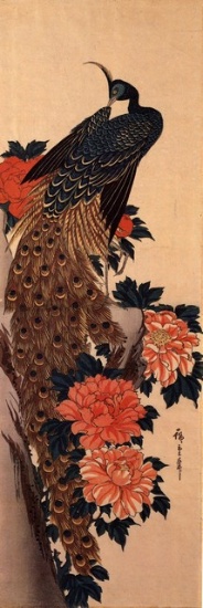 Hiroshige Peacock and Peony