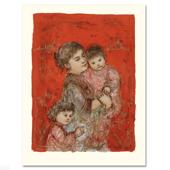 "Lorelei and Children" Limited Edition Lithograph by Edna Hibel (1917-2014), Num