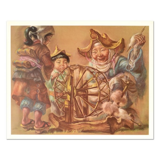 Virginia Dan (1922-2014), "Spinning Wheel" Limited Edition Lithograph, Numbered