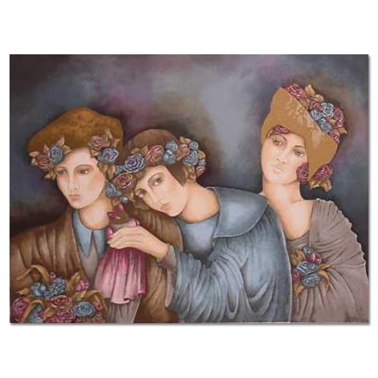 Haya Ran, "Brides maids" Hand Signed Limited Edition Serigraph with Letter of Au