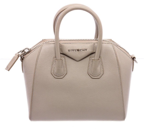 Givenchy Cream Leather Mini Antigona Satchel Bag