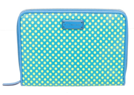 Marc By Marc Jacobs Blue &amp; Yellow Leather Dot Tablet Case