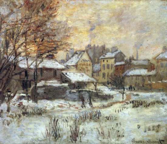 Claude Monet - Snow at Sunset, Argenteuil in the Snow