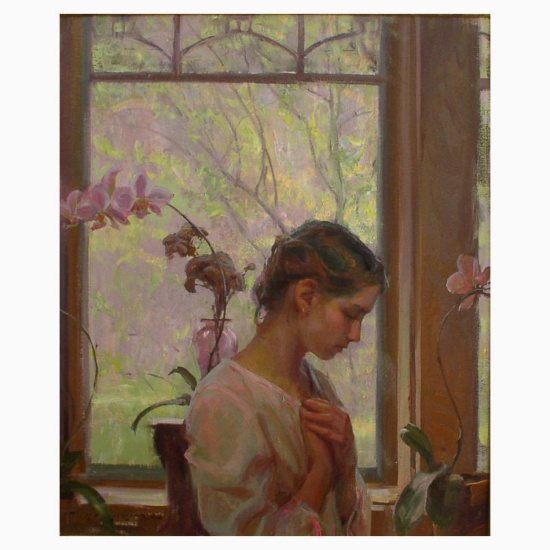 Dan Gerhartz, "The Orchid" Limited Edition on Canvas, Numbered and Hand Signed w