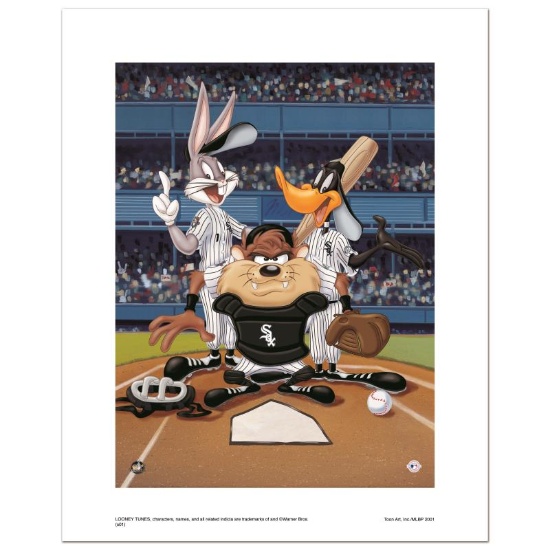 "At the Plate (White Sox)" Numbered Limited Edition Giclee from Warner Bros. wit