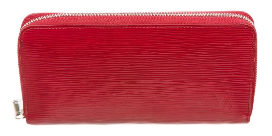 Louis Vuitton Pink Epi Leather Monogram Zippy Wallet