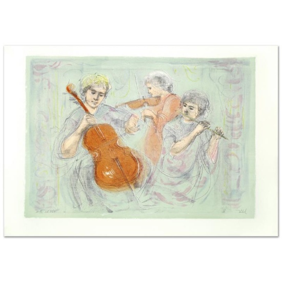 "Trio" Limited Edition Lithograph by Edna Hibel (1917-2014), Numbered and Hand S