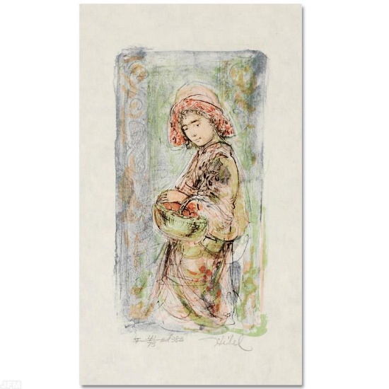 "Mildred" Limited Edition Lithograph by Edna Hibel (1917-2014), Numbered and Han