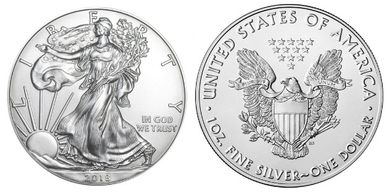 2018 American Silver Eagle .999 Fine Silver Dollar Coin