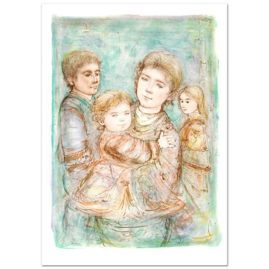 "Portrait of a Family" Limited Edition Lithograph (28" x 40.5") by Edna Hibel (1