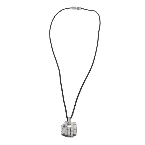 Louis Vuitton Silver Tone Pendant Necklace