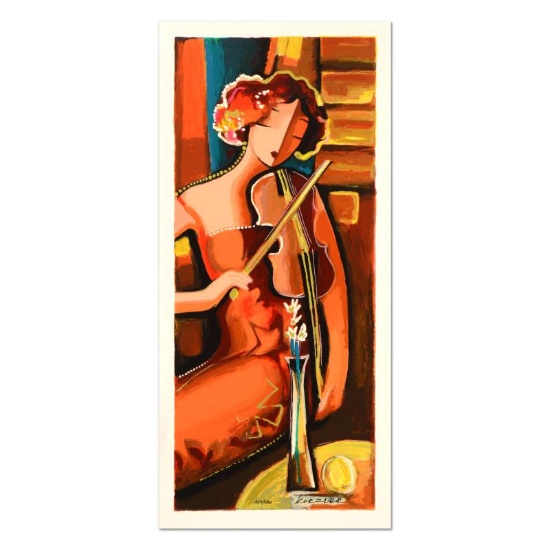 Michael Kerzner, "The Violinist" Limited Edition Serigraph, Numbered and Hand Si