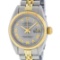 Rolex Ladies 2 Tone Yellow Gold & Stainless Steel Slate Grey Roman Datejust Wris