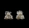 14KT White Gold 1.22 ctw Diamond Earrings