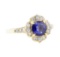 1.50 ctw Sapphire and Diamond Ring - 14KT Yellow Gold