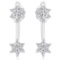 14k White Gold 0.35CTW Diamond Earrings, (I2-I3/H-I)