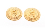 Chanel Gold Lion Earrings