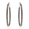 14k White Gold 1.00 ctw Brown Diamonds Earrings, (SI1-SI2/Gold)