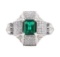 2.87 ctw Emerald and Diamond Ring - Platinum