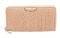 Coach Beige Gathered Leather Zippy Wallet