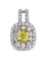 18k Two Tone Gold 1.13CTW Diamond Pendant, (VS1-SI1/VS1 /G-H/Nat-yel)