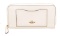 Coach White Crossgrain Leather Zippy Wallet