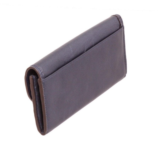 Coach Purple Crossgrain Leather Wallet