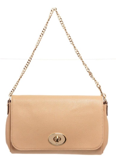 Coach Beige Leather Ruby Shoulder Bag