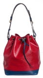 Louis Vuitton Red Blue Epi Leather Noe GM Drawstring Shoulder Bag