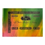 Banco Espanol de la Habana by Steve Kaufman (1960-2010)