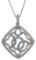 14k White/rose Gold 0.44CTW Diamond Pendant, (SI3/G)