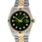 Rolex Mens 2 Tone Green Vignette VS Diamond 36MM Datejust Wristwatch