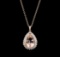 24.32 ctw Morganite and Diamond Pendant With Chain - 14KT Rose Gold