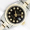 Rolex Ladies 26 Black Diamond Oyster Perpetual Datejust Polished Serviced
