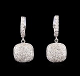 14KT White Gold 1.38 ctw Diamond Earrings