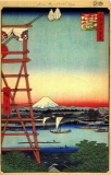 Hiroshige  - Yanagibashi Bridge