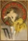 Alphonse Mucha - Girl With Easel
