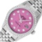 Rolex Stainless Steel Pink Diamond 36MM Oyster Perpetual Datejust Wristwatch