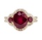 5.01 ctw Ruby and Diamond Ring - 14KT Yellow Gold