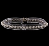 14KT White Gold 3.02 ctw Diamond Tennis  Bracelet