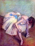 Edgar Degas - Dancer Bent Over