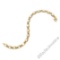 Vintage 14kt Yellow Gold Open Link and Natural Freshwater Pearl Tennis Bracelet