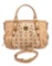 MCM Cream Visetos Coated Canvas & Leather Shoulder Bag