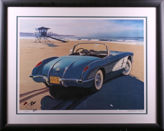 Harold James Cleworth 58 Corvette Limited Edition Lithograph