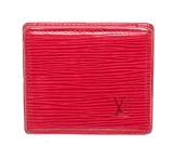 Louis Vuitton Red Epi Leather Boite Coin Case Wallet