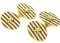 Estate Asprey 18k Solid Gold Collectible Red White Enamel Stripe Star Cufflinks