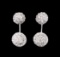 1.66 ctw Diamond Earrings - 14KT White Gold