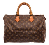 Louis Vuitton Brown Speedy 35cm Satchel Bag