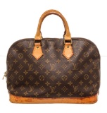 Louis Vuitton Brown Alma MM Satchel Bag