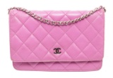 Chanel Pink Leather WOC Crossbody Bag